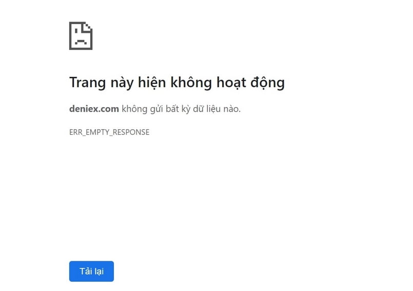 trang web Deniex.com bốc hơi