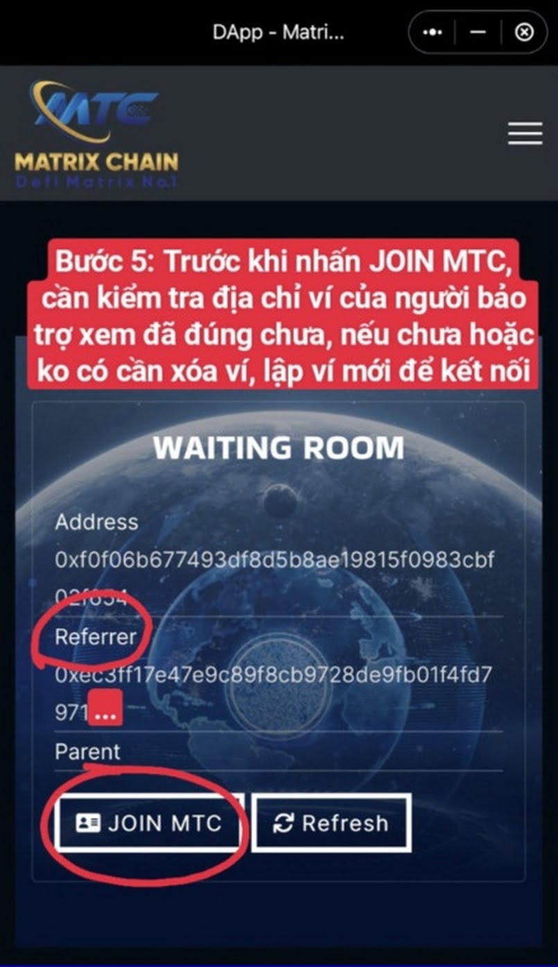 Click vào mục JOIN MTC